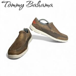 Tommy Bahama Brown and Tan Slip-On Loafers Size 11